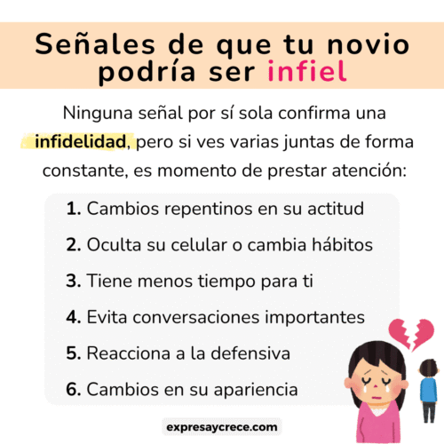 señales de que mi novio es infiel 